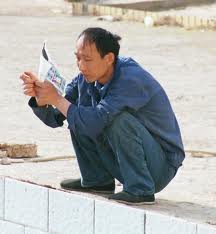 Image result for chinese man squatting on street